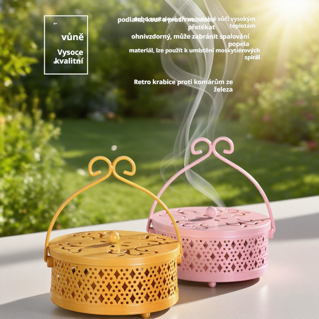 Železný držák na spirálu proti komárům v moderním designu