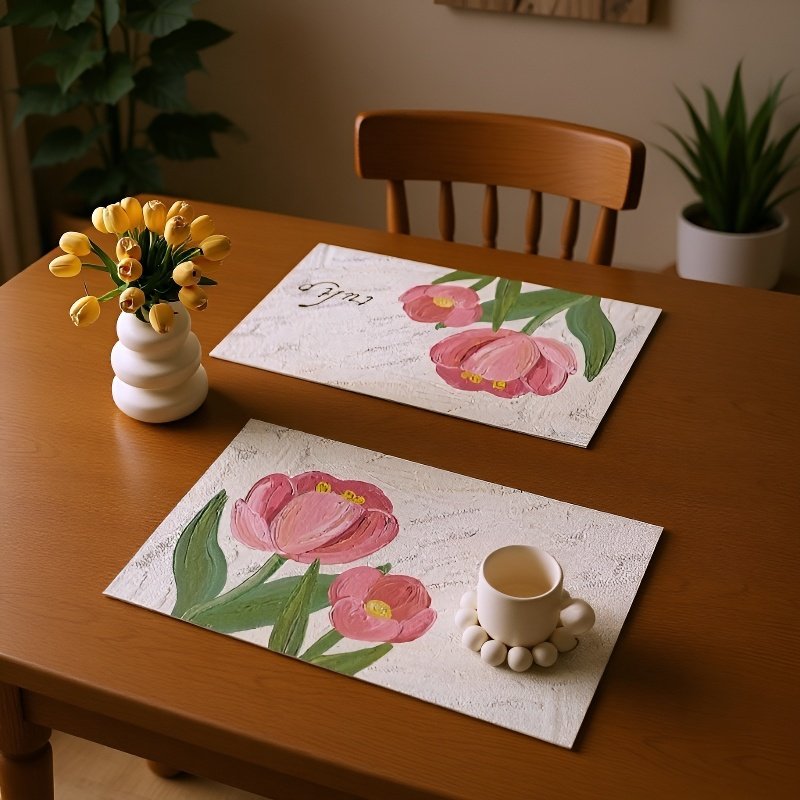 防水・耐油性に優れたレザー製断熱プレースマット