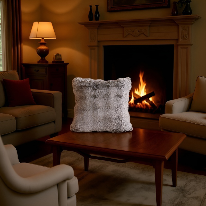 Weiche Plüsch-Kissenhüllen, einfarbig, dekorativ fürs Schlafzimmer