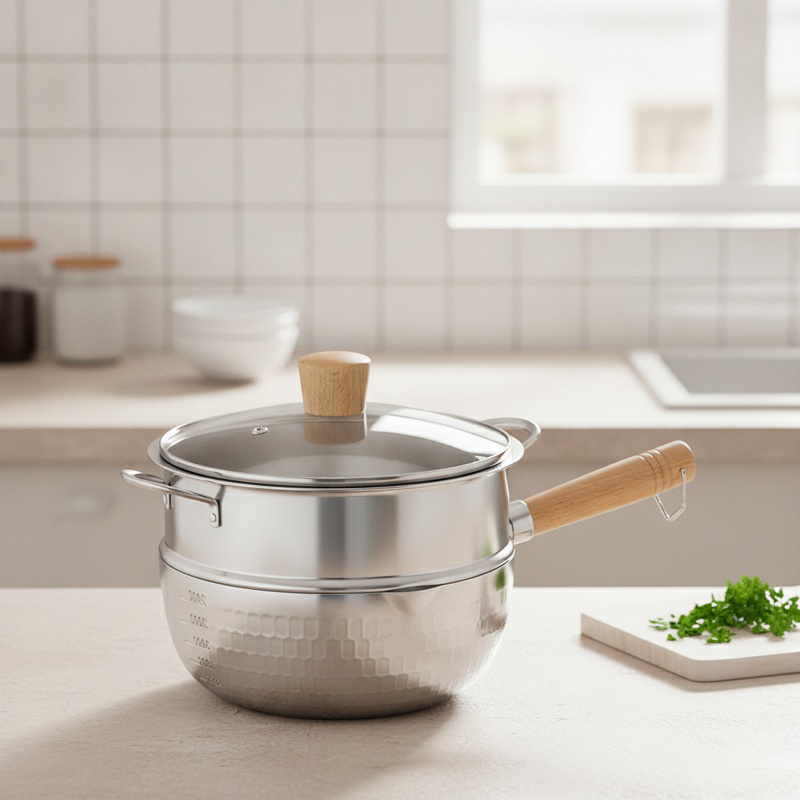 가정용 안전 나무 손잡이 미니 찌개냄비