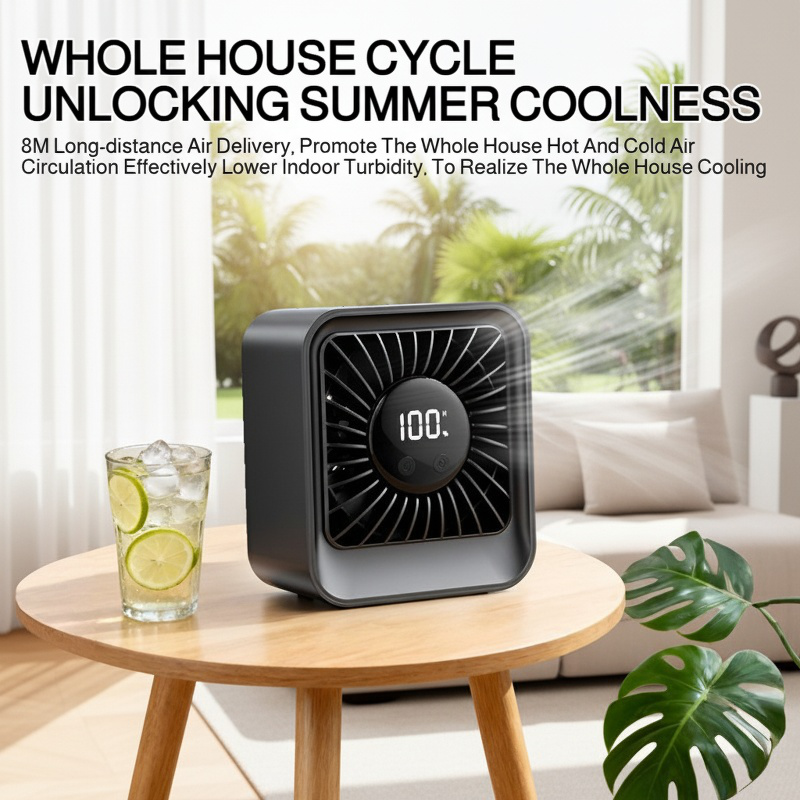 Smart Digital Display Desktop Fan