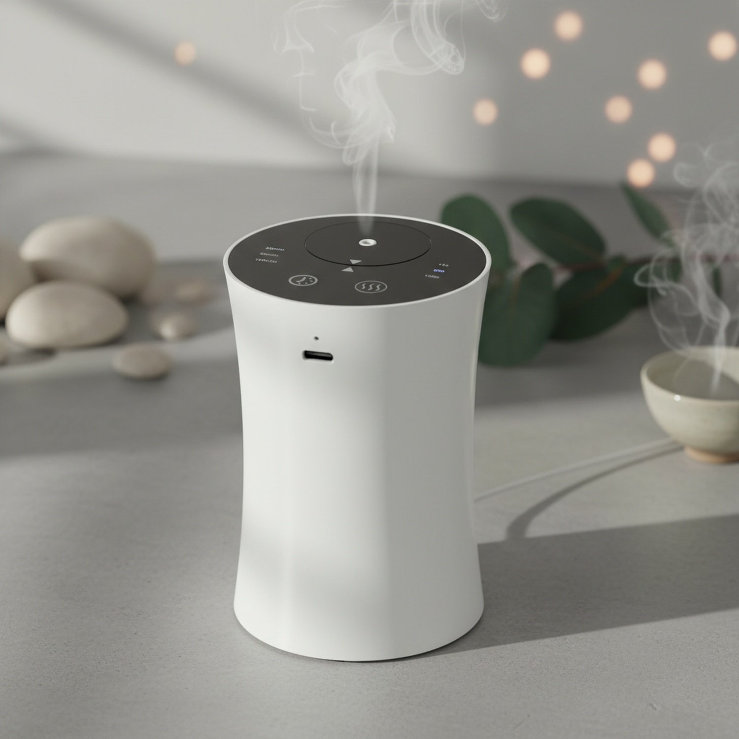 Intelligenter Aroma Diffusor, Holzdesign, wasserloser ätherischer Öl Diffusor