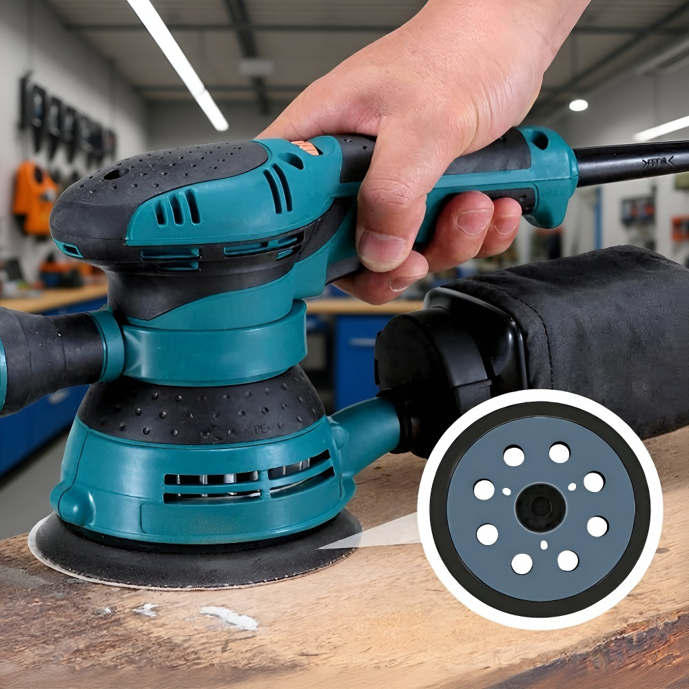 5インチ8穴エアサンダー用パッド　サンドペーパー対応粘着式