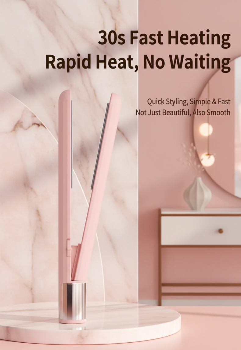 Small hair straightener for quick touch-ups