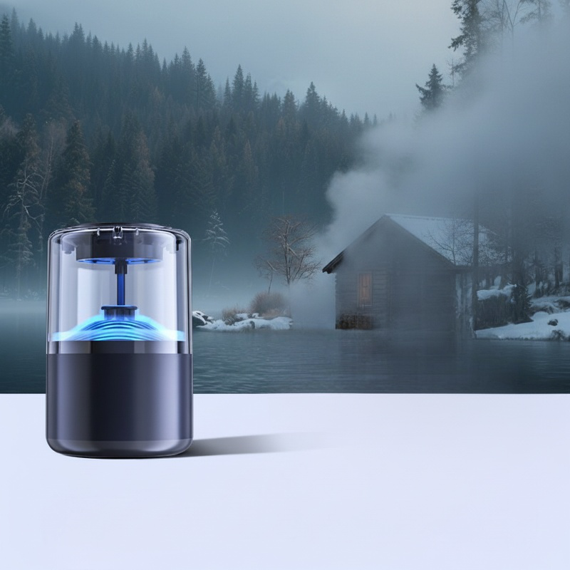 Ultrasonic aromatherapy diffuser in home interior