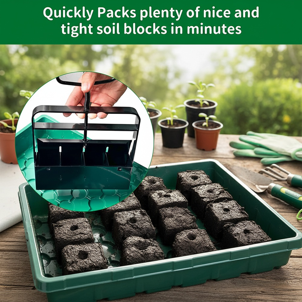 Handheld Seedling Nursery Potting Garden Garden Seeding Tools Manual Clod Maker Soil Blocker