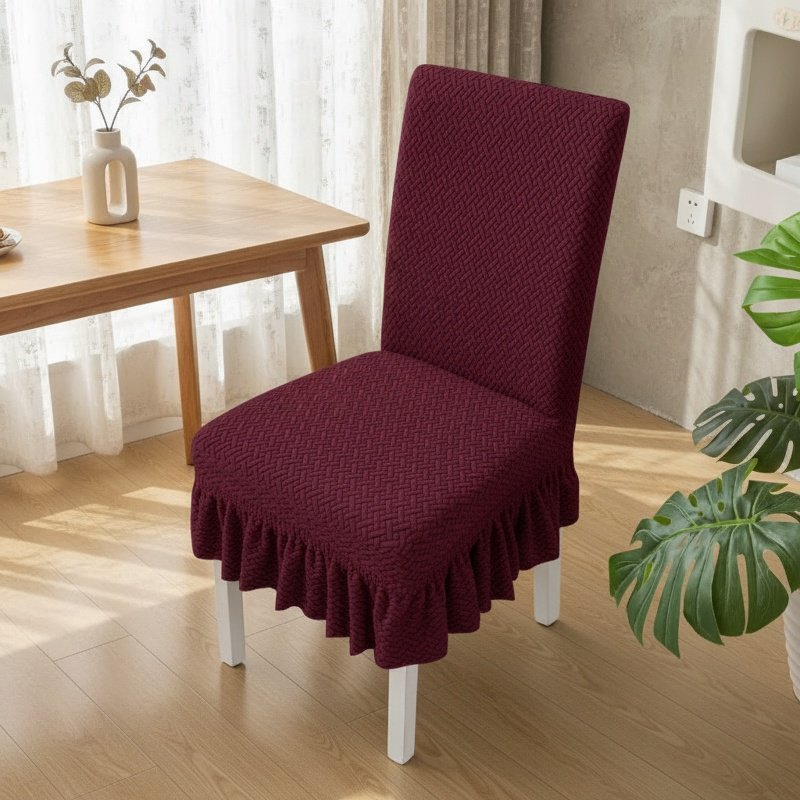 Unique Design Dining Chair Cover, Easy to Clean Non-slip Jacquard Fabric