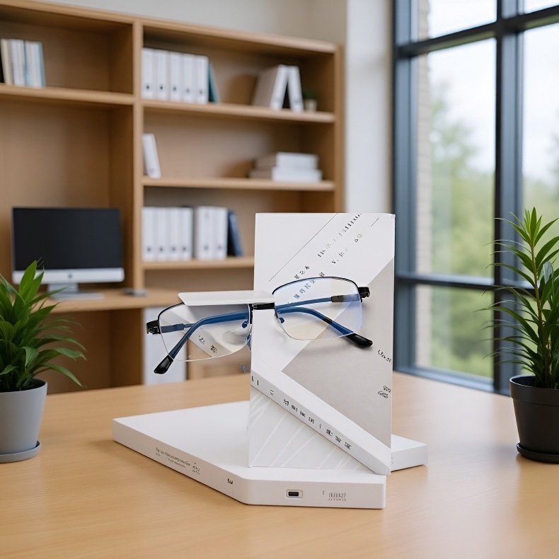 高解像度レンズでクリアな視界を提供するメガネのクローズアップ