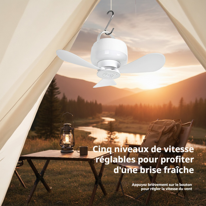 Mini ventilateur de plafond USB à motif avec télécommande