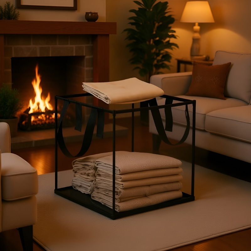 스퀘어 디자인 메쉬 더티 바구니