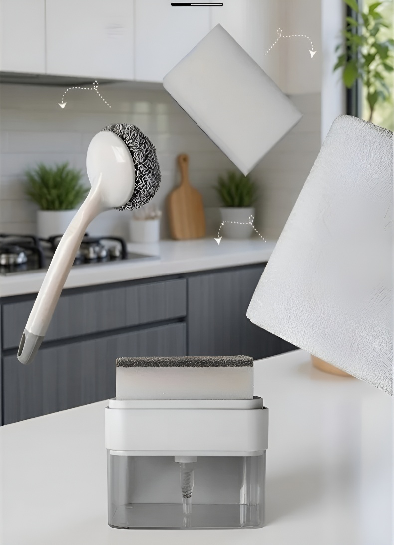 Jabonera funcional para cocina y baño