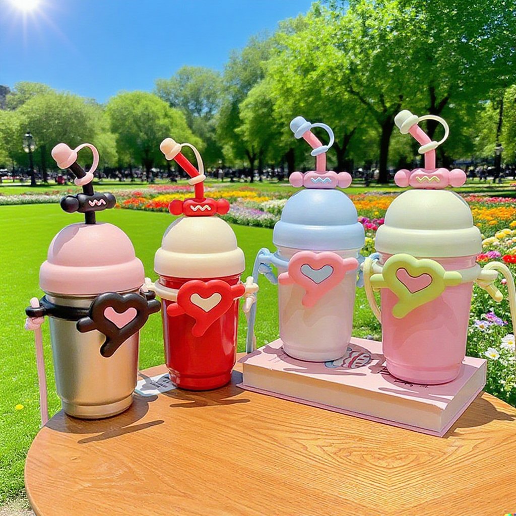 316不鏽鋼便攜愛心保溫杯