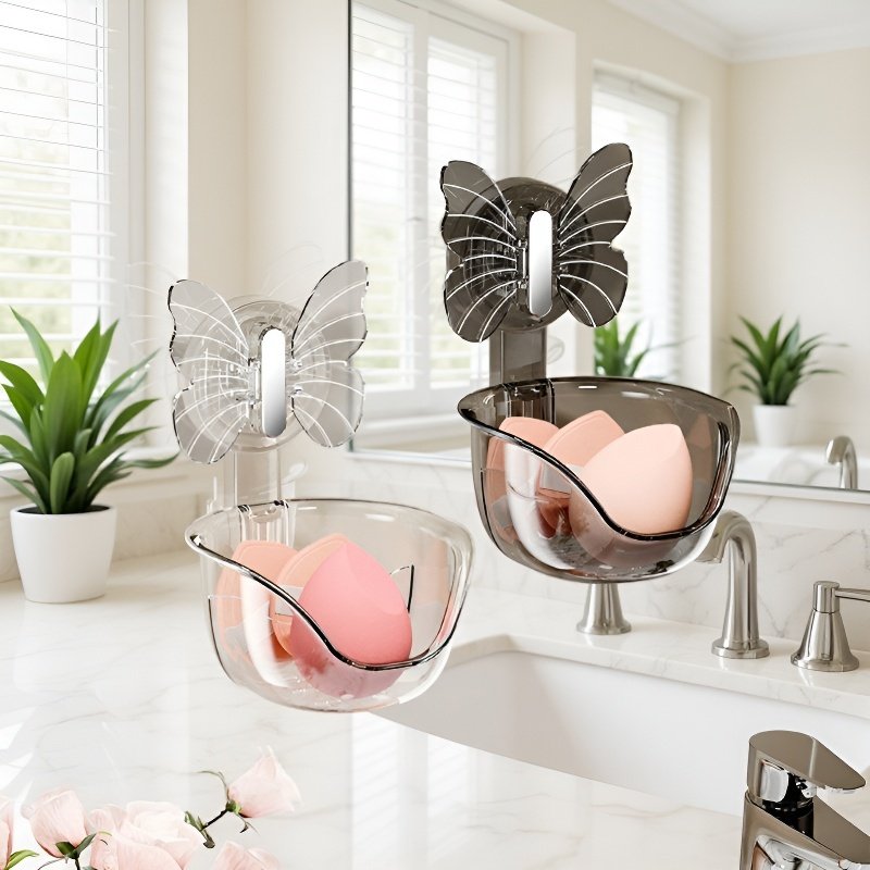 욕실 세면대 수납선반 화장실 펀치프리 흡착판 벽걸이 수납함 욕실선반