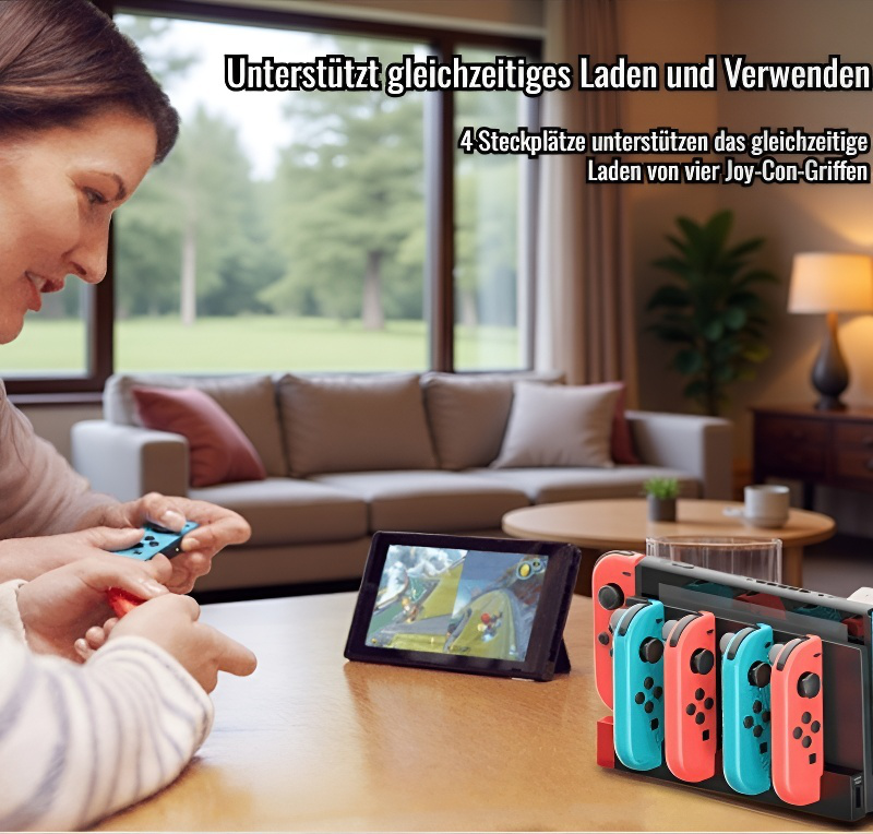 Kompaktes Design mit Wechselgriff für Joy-Con
