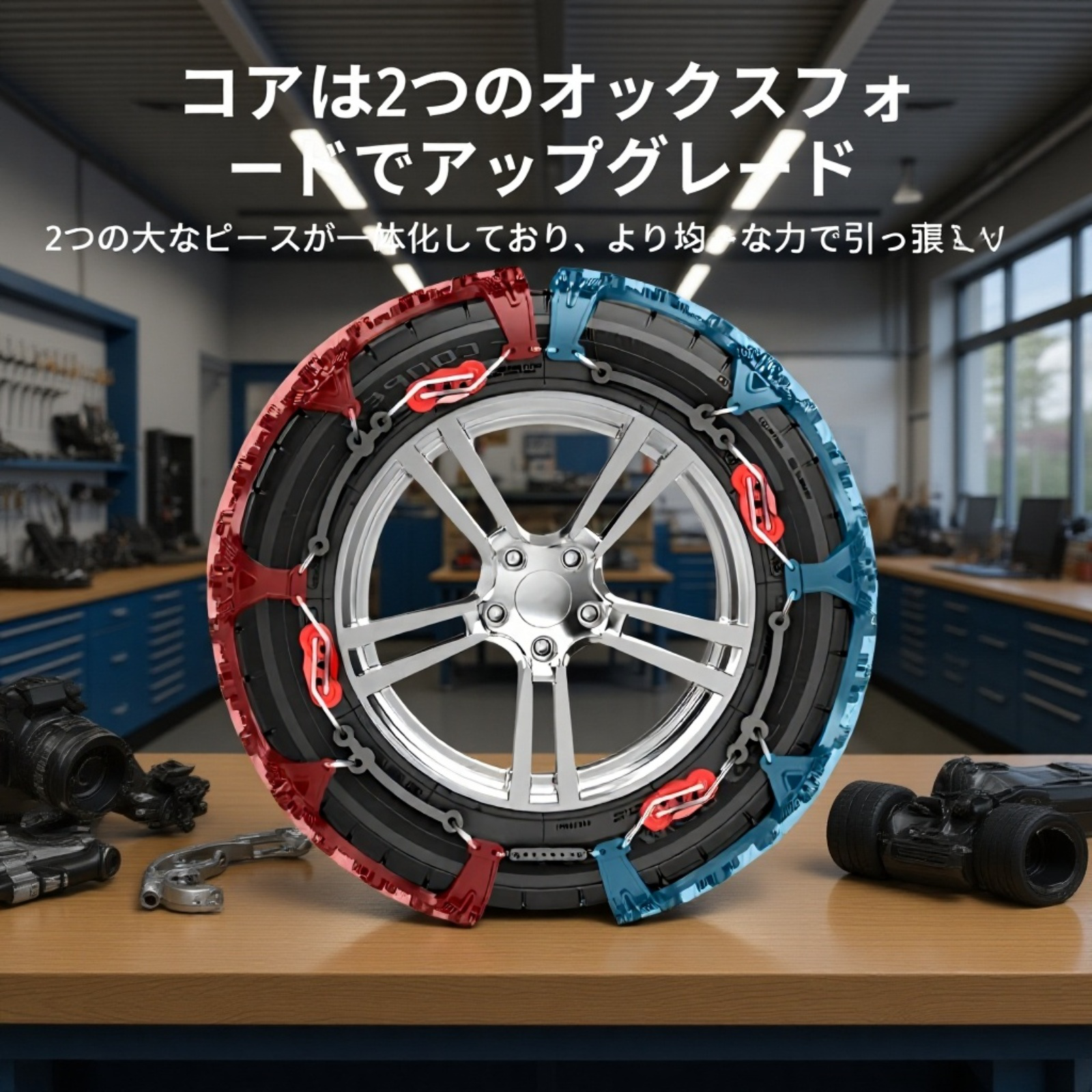 滑り止めタイヤチェーン 事故防止 多車種対応 凍結・悪路対応