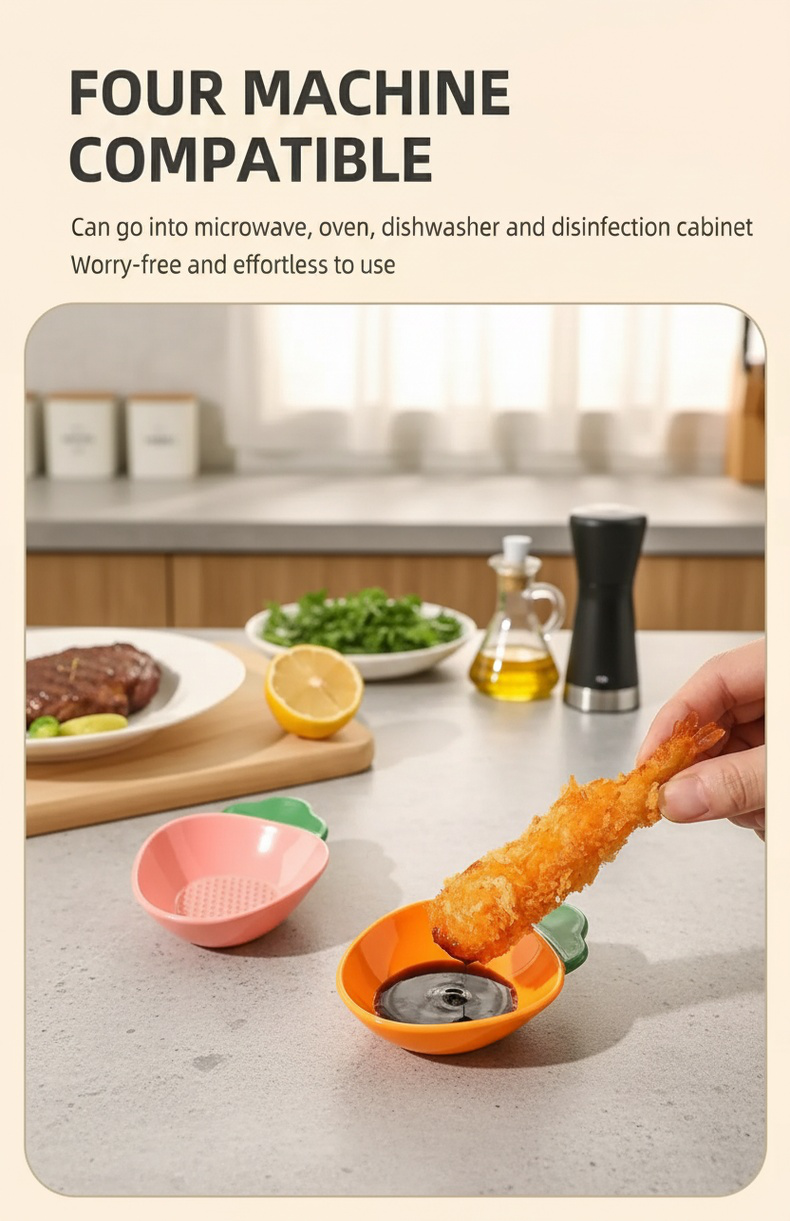 Easy-to-clean ceramic carrot grinding and dipping dish