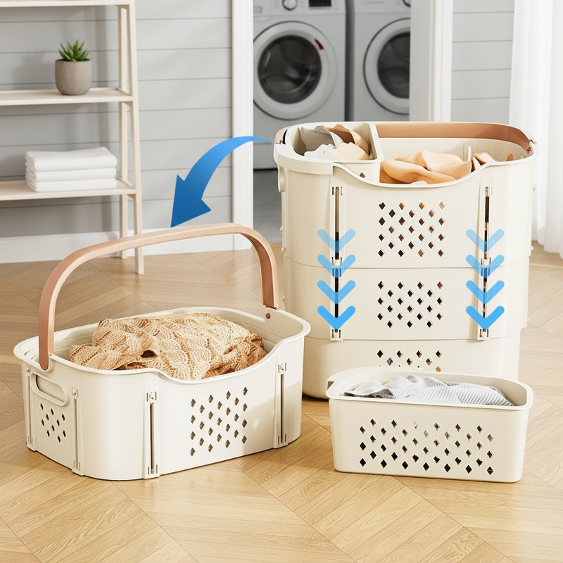 Multilayer clothing storage basket with large capacity