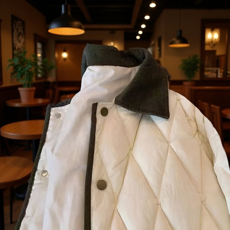 カジュアルスタイルの韓国風コットンジャケット