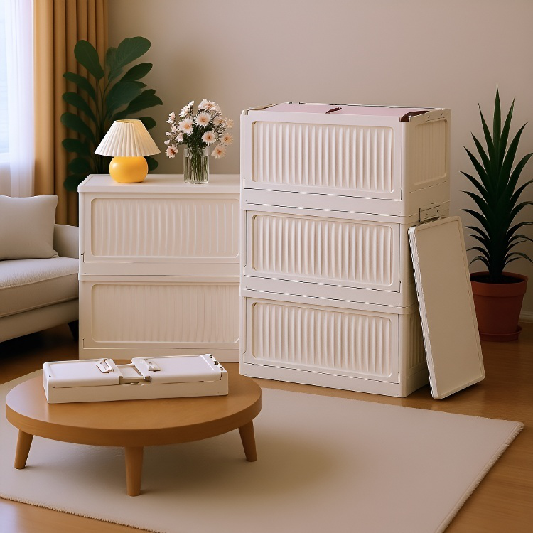 차량용 수납함 가정용 플라스틱 수납함 접이식 소품 수납함 자가용 겸용 수납함 아웃도어 캠핑 회전 정리함