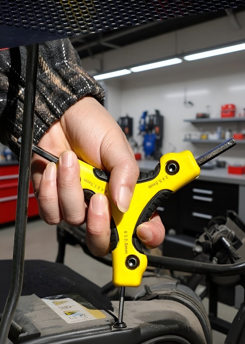 Komplettes Haushalts-Set mit verschiedenen Sechskantschlüsseln