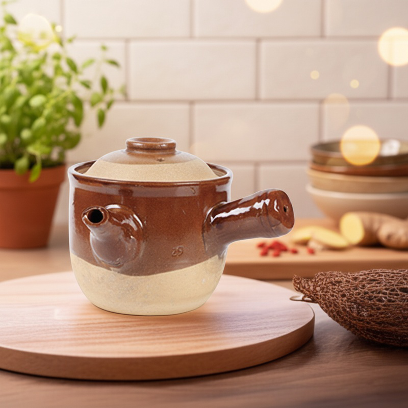 Chinesischer Arznei-Gesundheits-Tontopf, hochtemperaturbeständiger Arzneitopf