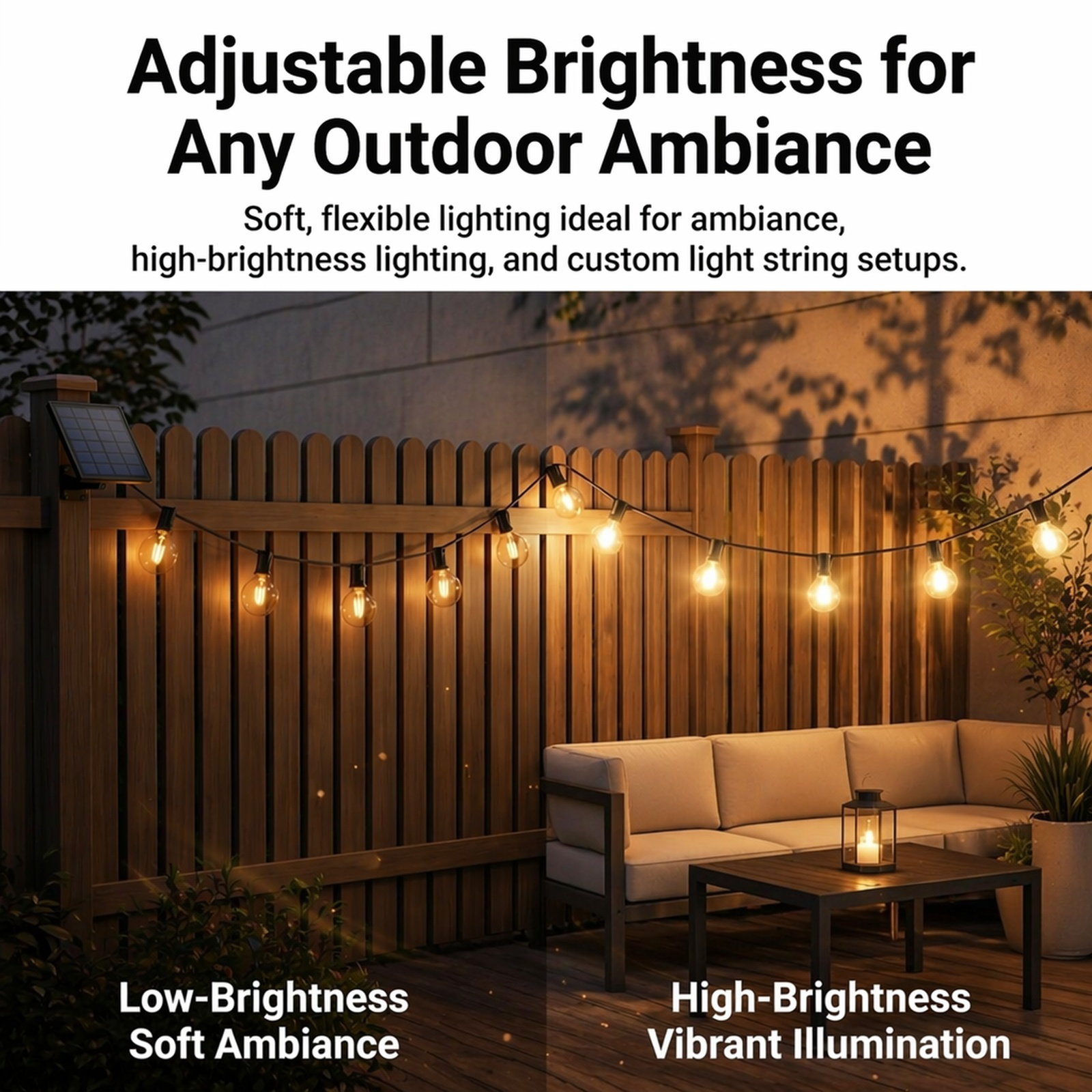 Versatile LED string lights for home and outdoor decoration