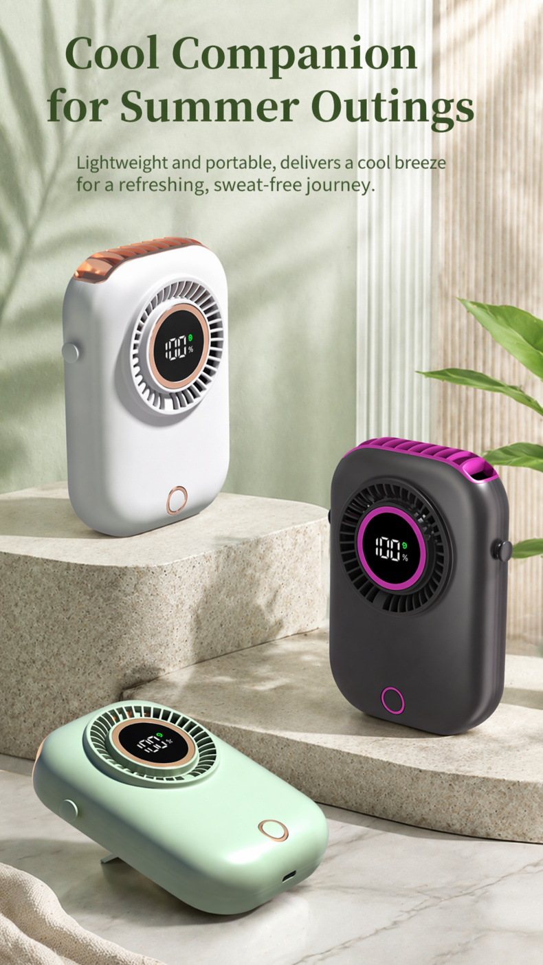 Portable Mini Neck Fan front view