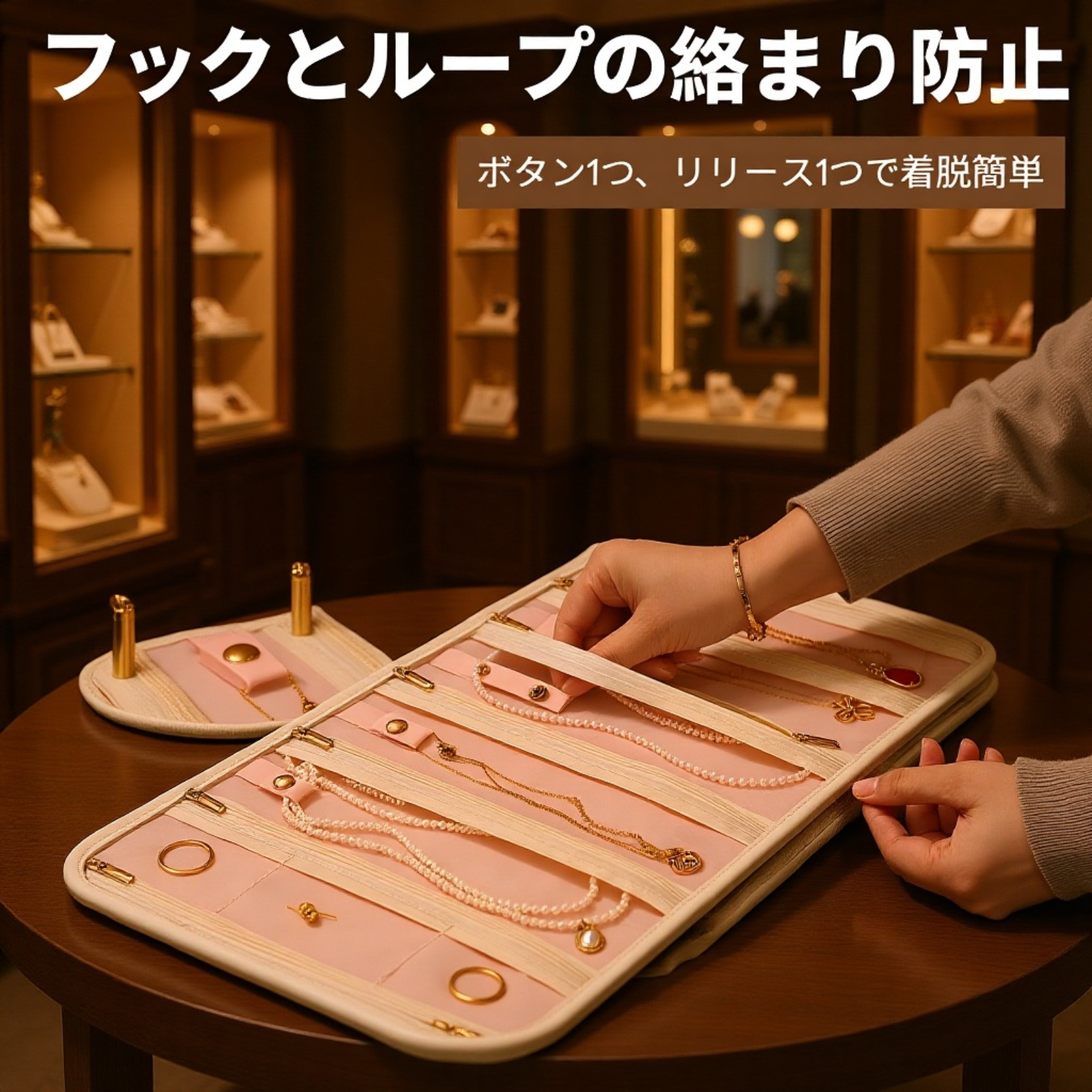 携帯便利なジュエリー収納ポーチのサイズ比較