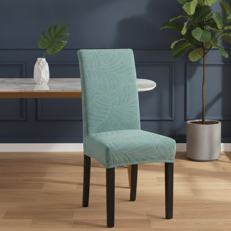Protector de silla de oficina con diseño de hojas grandes
