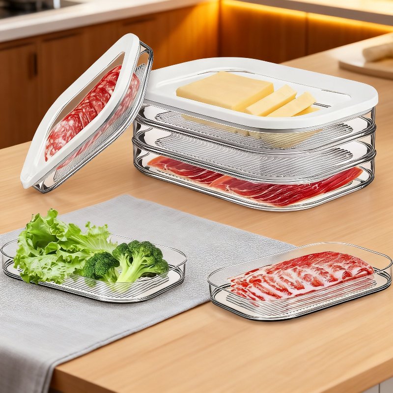 Airtight food storage container for fridge organization