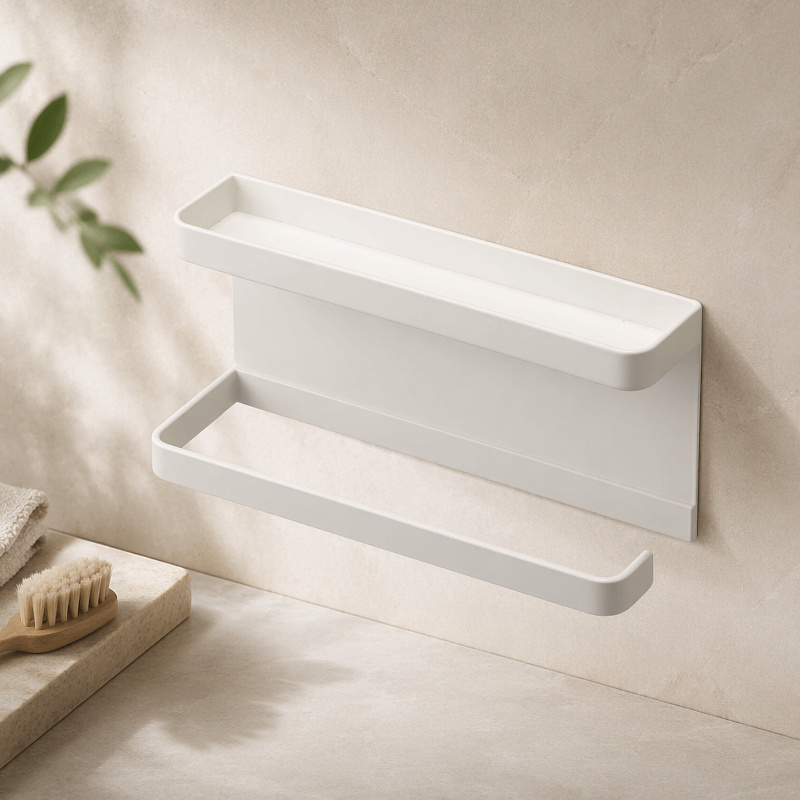 Diseño moderno y minimalista de estante multifuncional