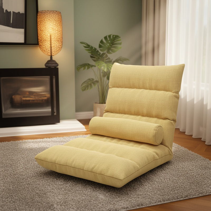 JMY Lazy Foldable Floor Chair in modern living room