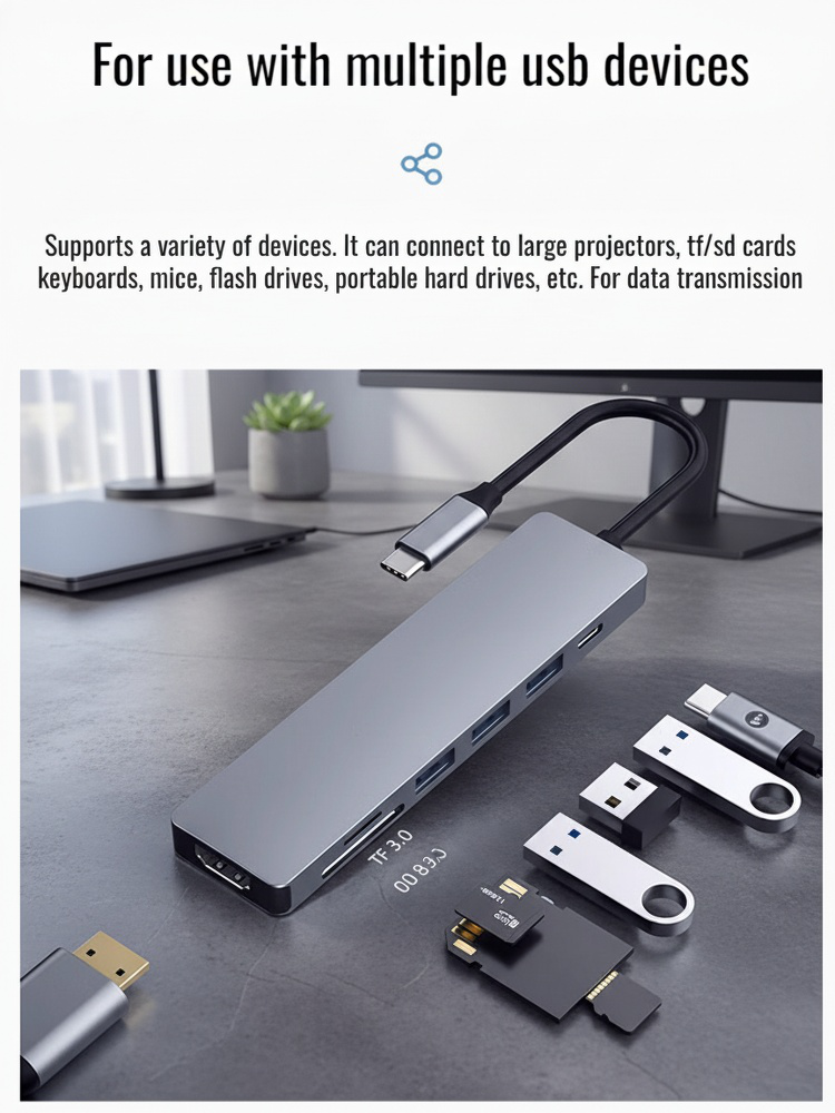 7-in-1 HDMI Multi-Function Docking Hub