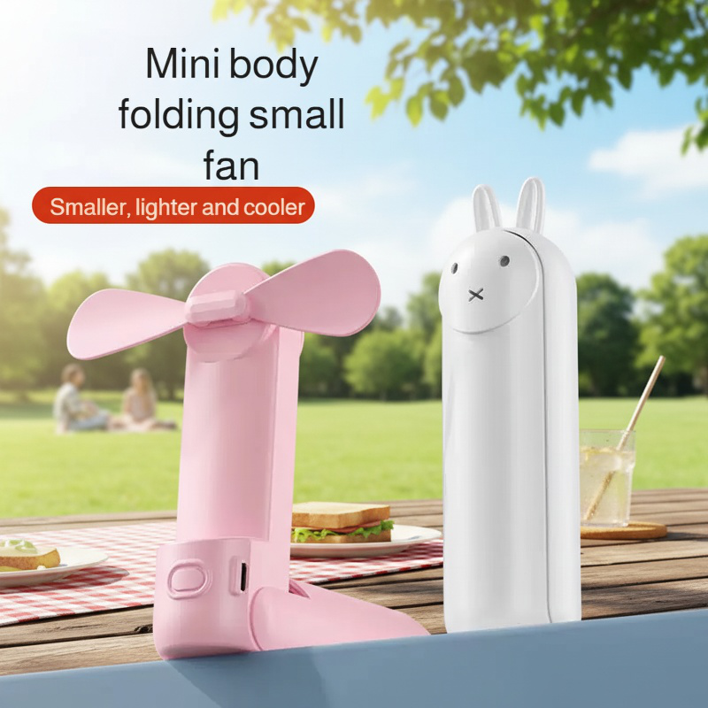 Handheld fan, USB rechargeable, foldable, portable, mini, rechargeable, quiet.