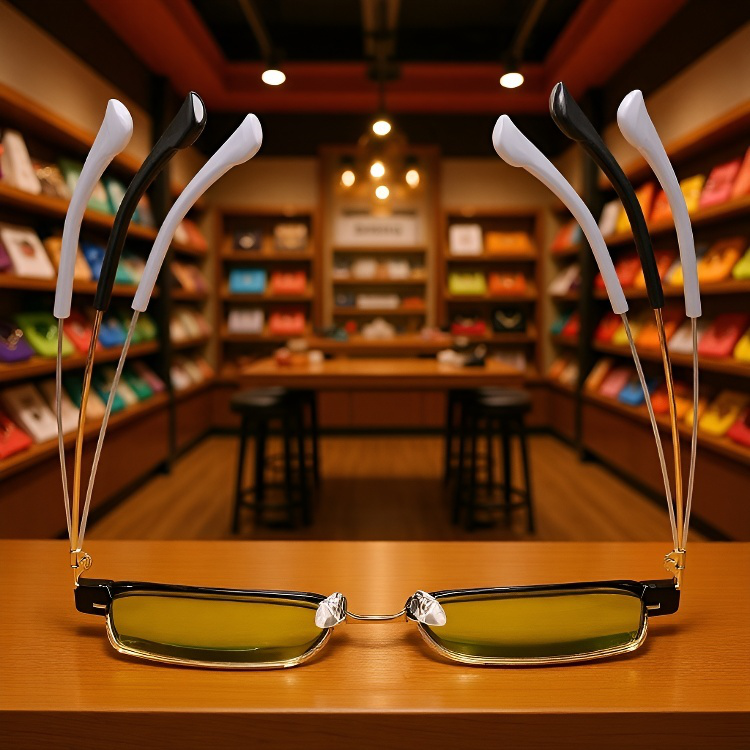 男性用ナイトビジョン紫外線カット四角調光ドライビングサングラス レトロスタイル