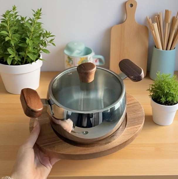 One-person food 316 stainless steel baby special food pot small milk pot household baby steaming and
