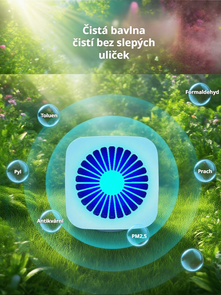 Malý domácí čistič vzduchu s vysoce účinným filtrem a sterilizací