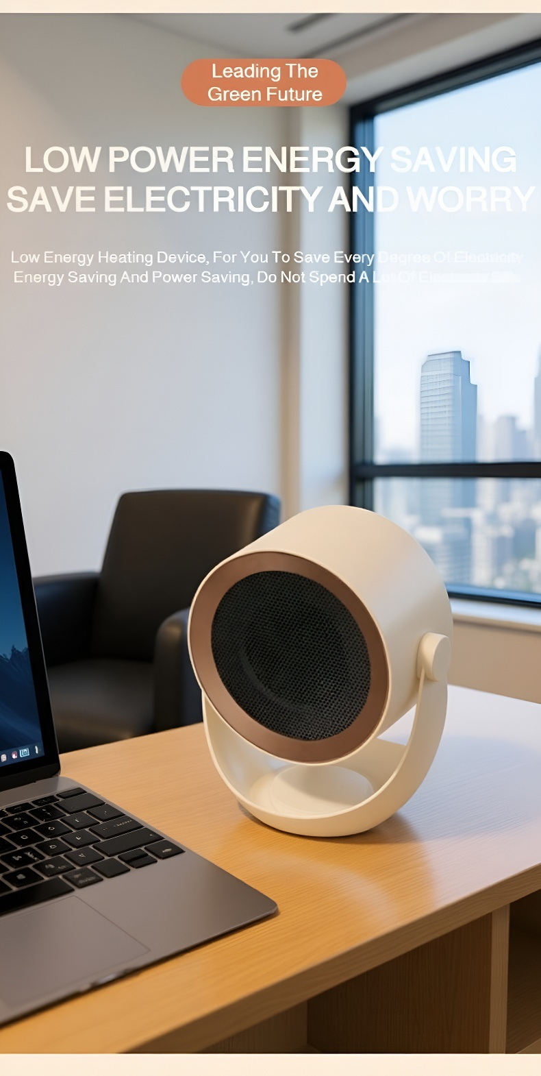Portable electric heater for home and office use