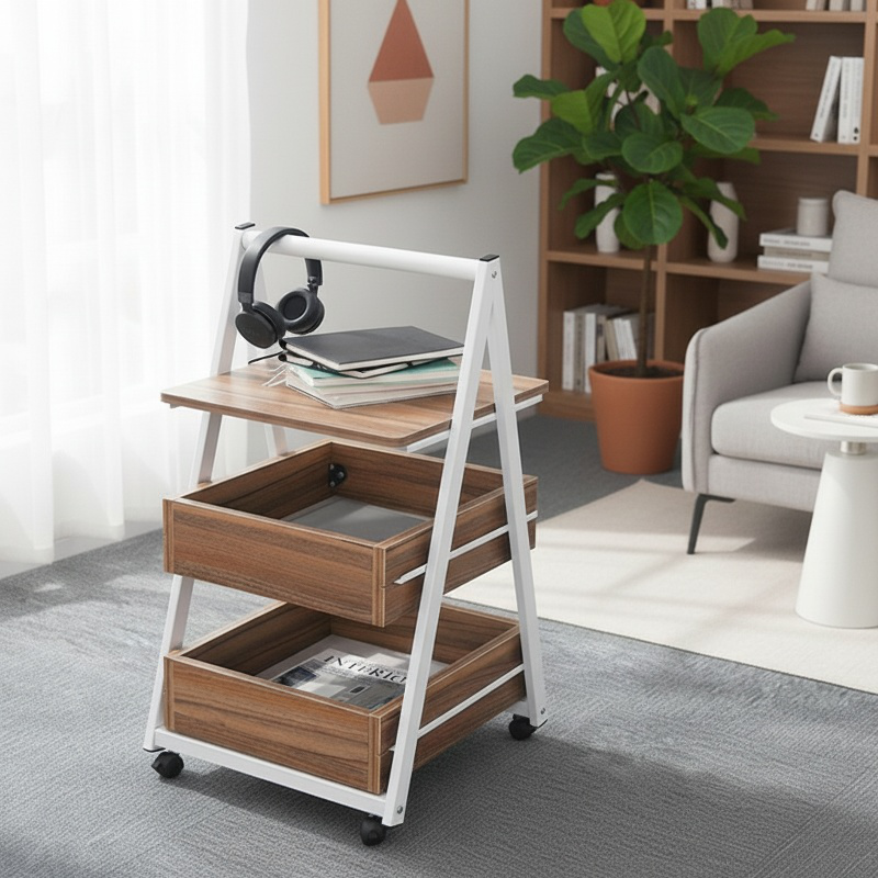 Table basse mobile moderne et simple avec armoire à dossiers
