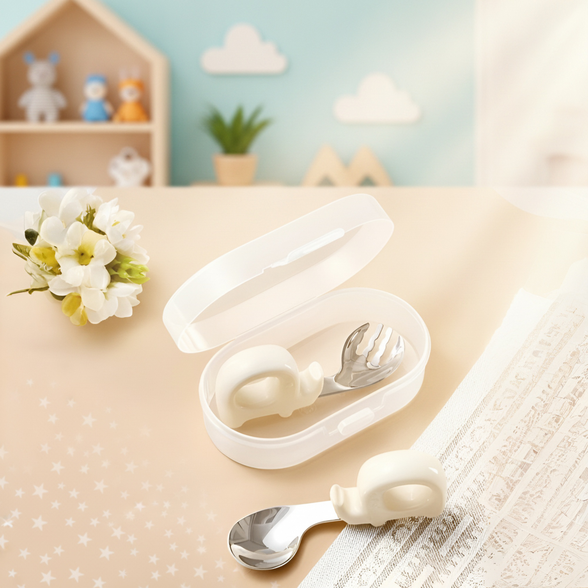 Baby Esslernlöffel aus Silikon für selbstständiges Essen