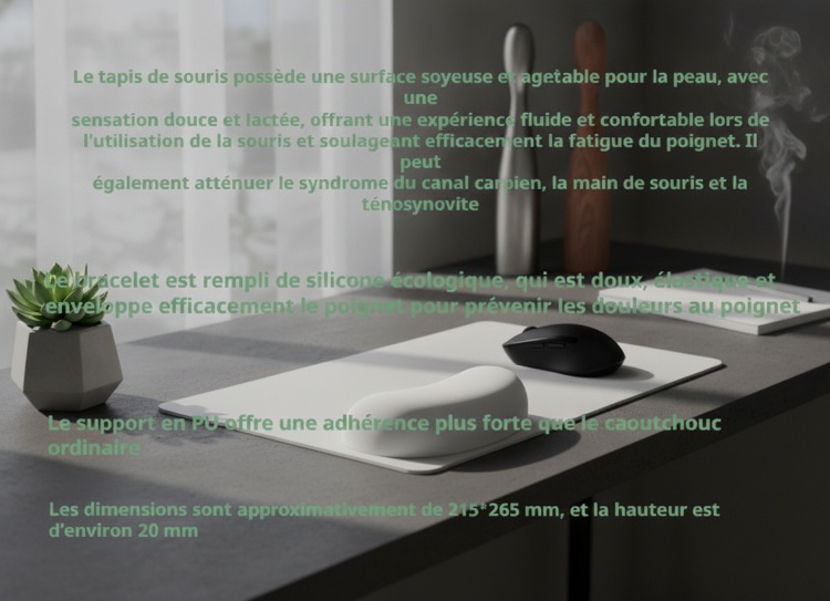 Ergonomic panda mouse pad for laptop and office use