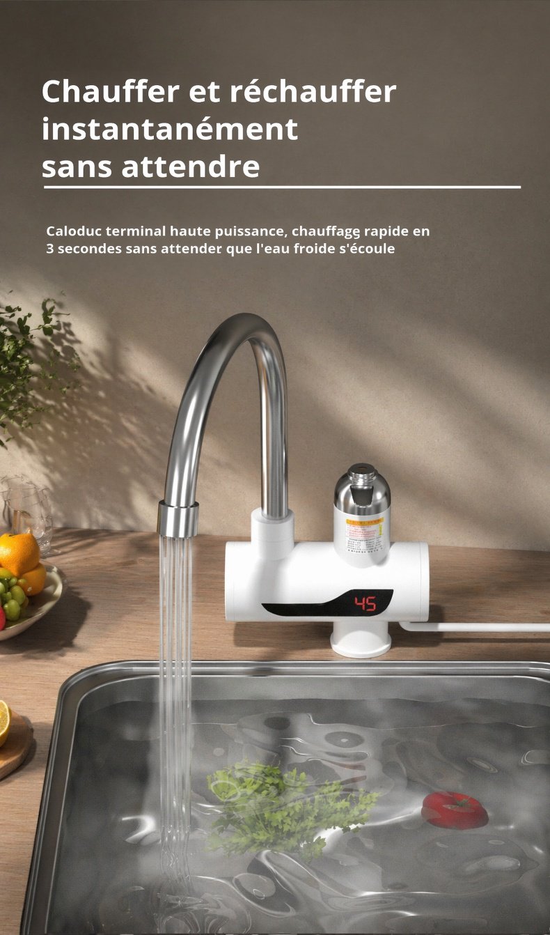 Design moderne du robinet chauffant