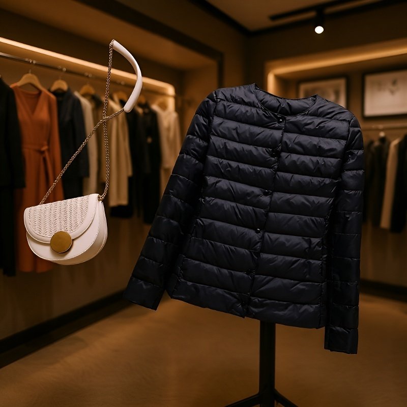 軽量で暖かいダウンジャケットの素材アップ