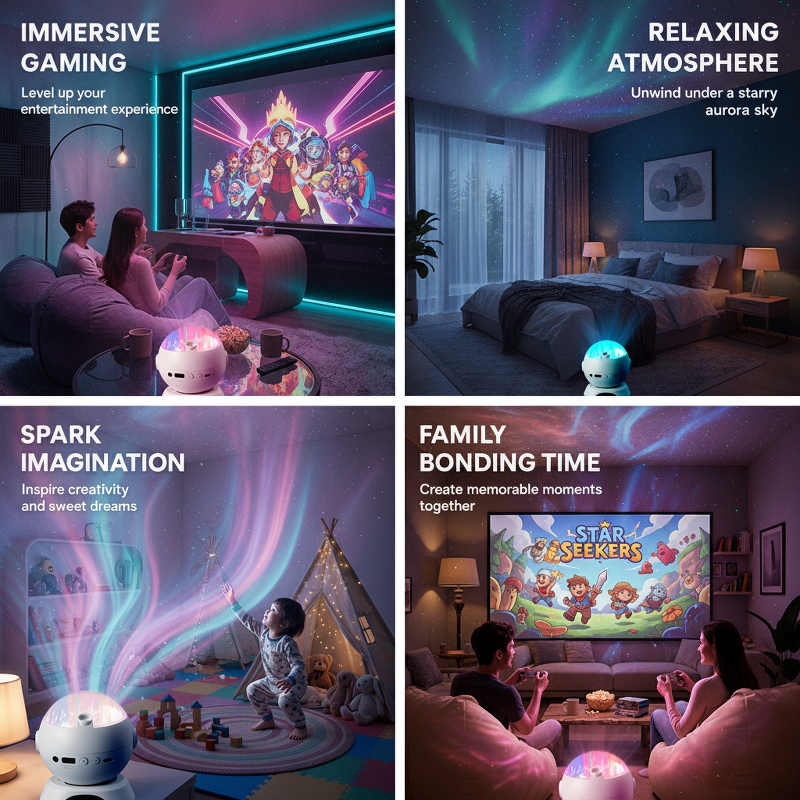 JMY Bluetooth Speaker Starry Sky Projector Ambient Light