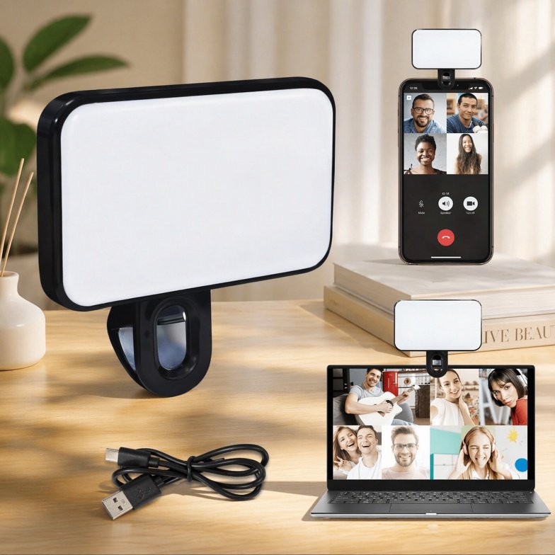 Wiederaufladbares LED-Licht für Handy, Livestream-Blitzlicht