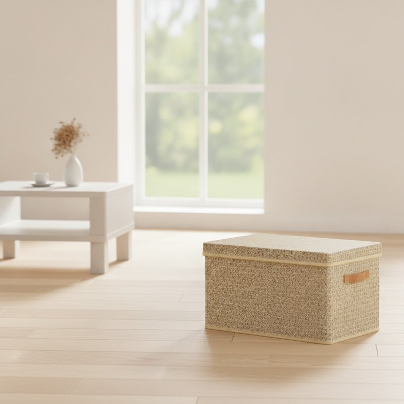 Large capacity foldable box for clothes and bedding
