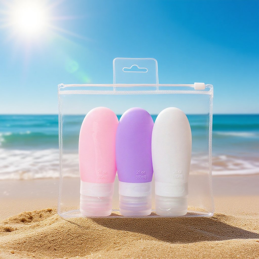 신형 실리콘 휴대용 여행 로션 분리 포장병