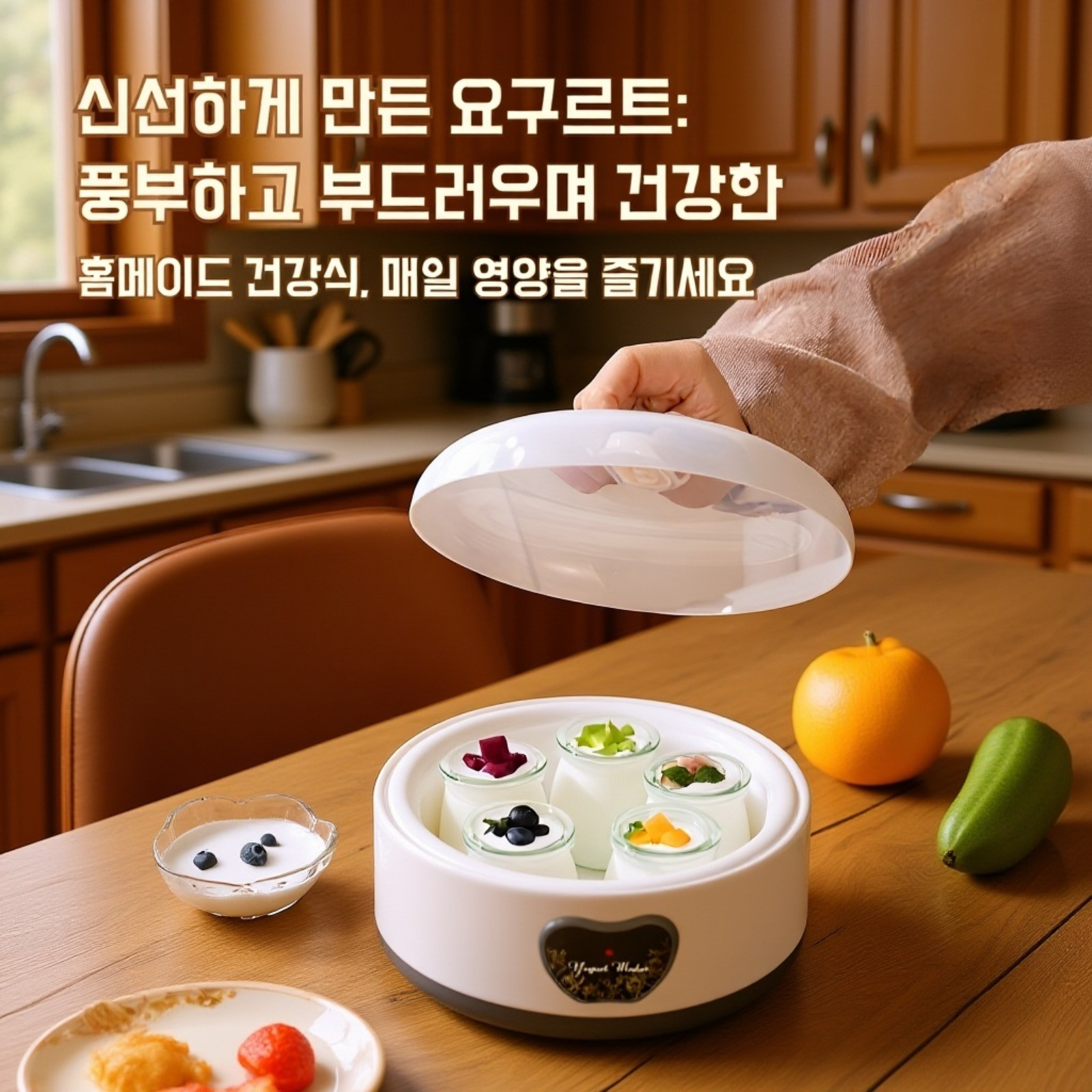 미니 가정용 요거트 제조기 전면 사진