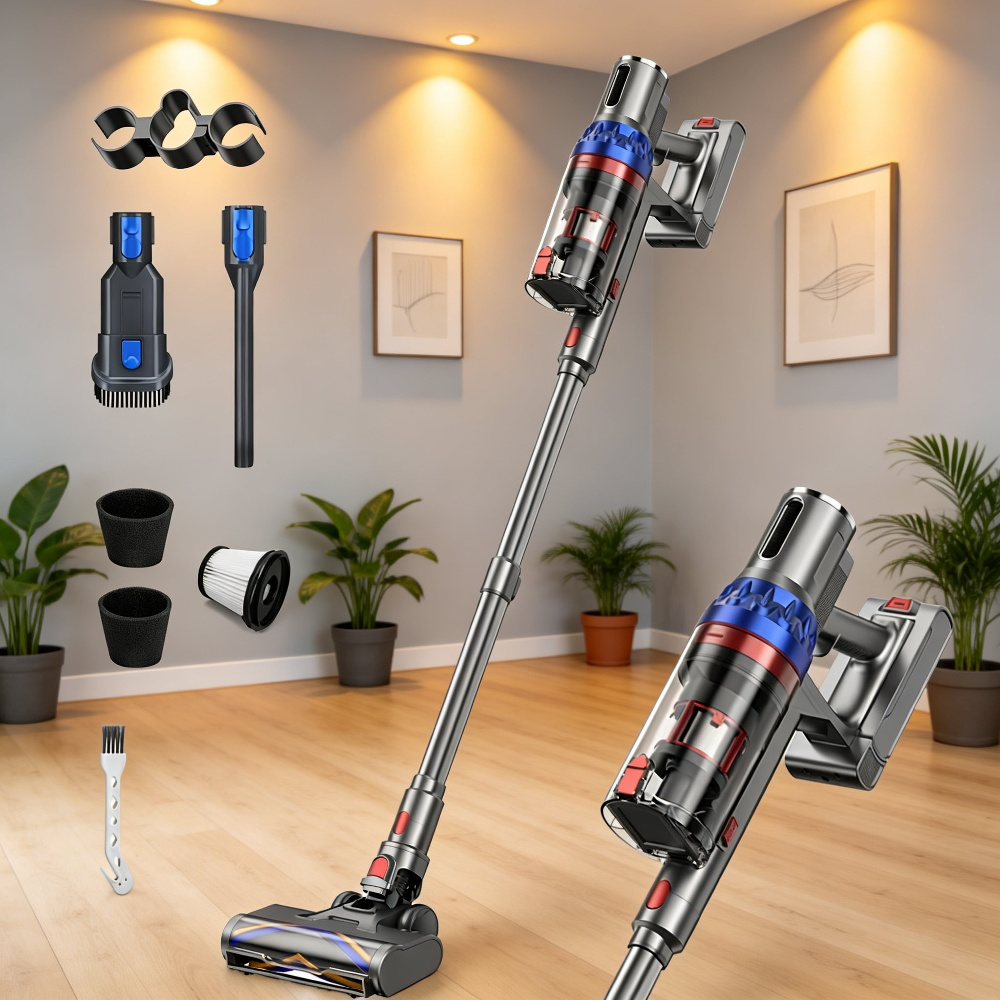 Side profile of slim stick vacuum cleaner