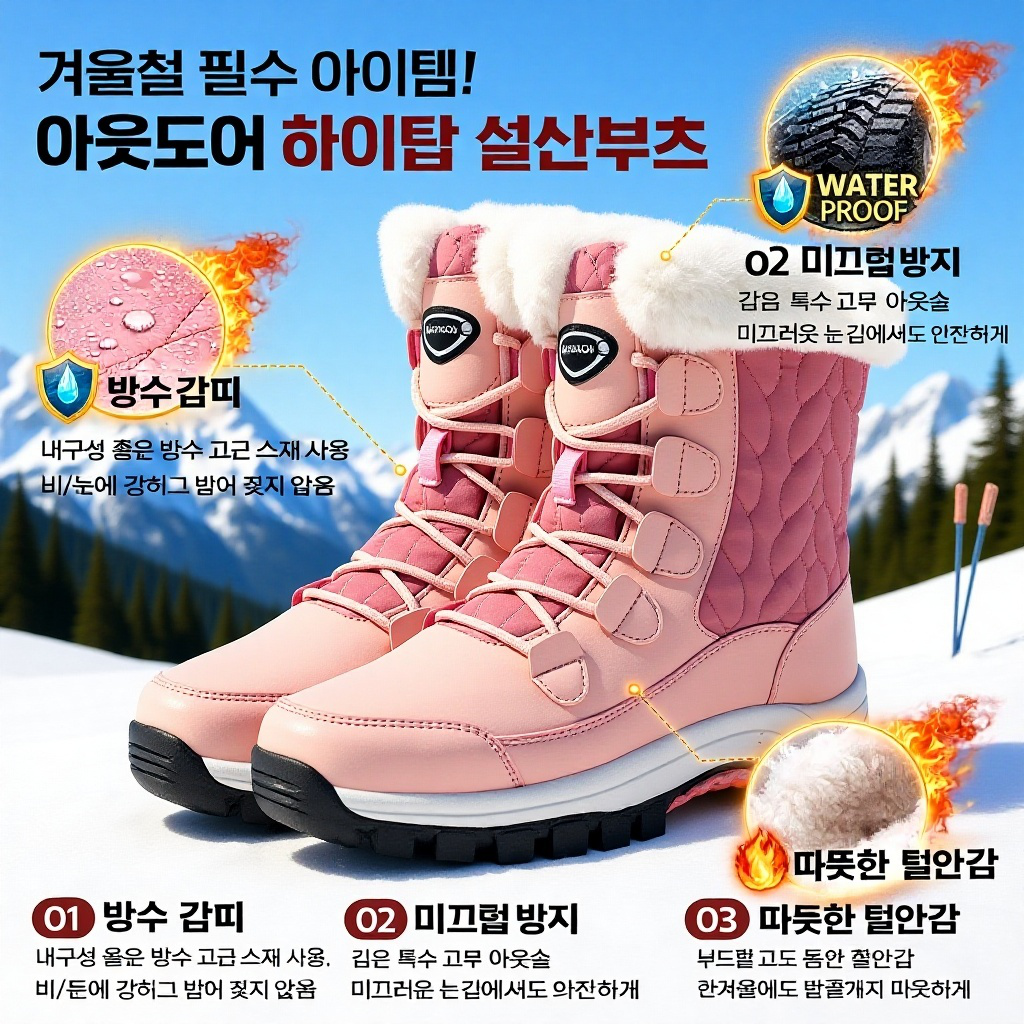 키높이 스노우 부츠 아웃도어 부츠